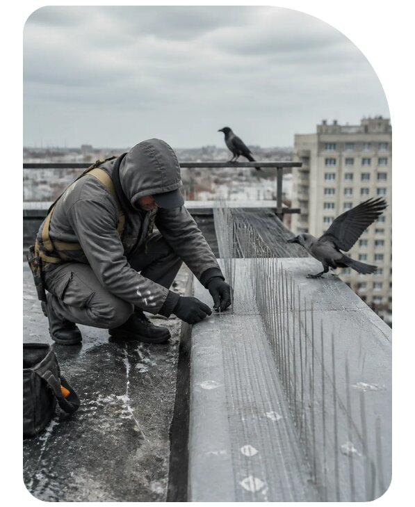Защита от ворон под ключ в Оренбурге по цене от 5085 р. | Сенат-Рнб